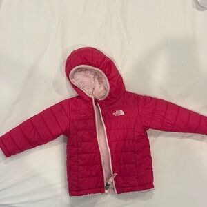 Kids Northface puffer jacket reversible